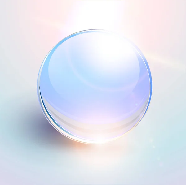 Hintergrund Mit Glänzend Blauer Kugel Hochglanz Ball Dynamische Vektorillustration — Stockvektor