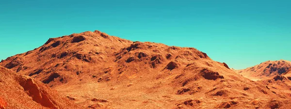 Марсіанський Пейзаж Візуалізація Уявних Марсіанських Планет Ілюстрація Наукової Фантастики — стокове фото