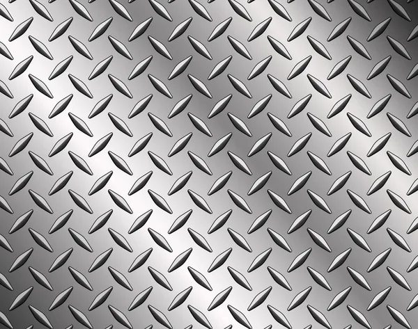 Diamant Staalplaat Textuur Achtergrond Vector Illustratie — Stockvector
