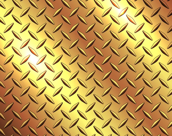 Diamond Steel Metal Sheet Texture Background Metallic Gold Shiny Vector — Stock Vector