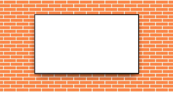 White Screen Brick Wall Background Technology Vector Template Copy Space — Stock Vector