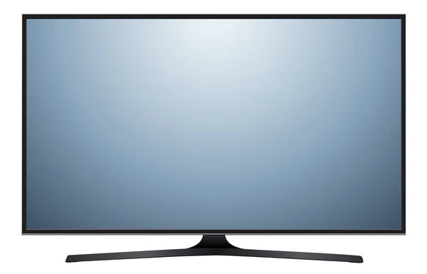 Παρακολούθηση Τηλεόραση Απομονωμένη Μπροστινή Όψη Διανυσματική Απεικόνιση — Διανυσματικό Αρχείο