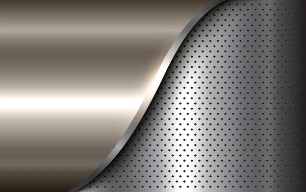 Metalen Achtergrond Zilver Gepolijst Staal Textuur Vector Ontwerp — Stockvector