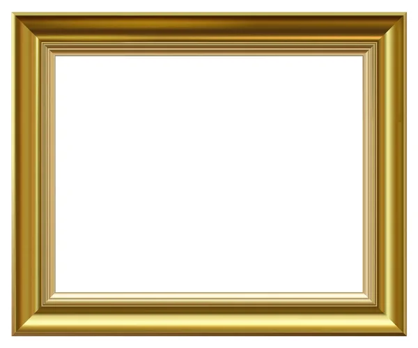 Gouden Vintage Stijl Vector Frame Geïsoleerd Wit — Stockvector