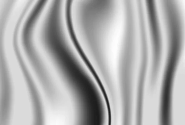 銀抽象的な背景 絹のような金属黄金の波 ベクトル図 — ストックベクタ