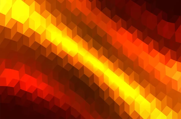 モザイク抽象的な背景 オレンジ色の3Dキューブ光沢のあるベクトルデザイン — ストックベクタ