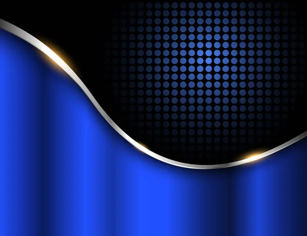 Obchodní Pozadí Modrá Černá Metalická Elegantní Vektorové Ilustrace — Stockový vektor