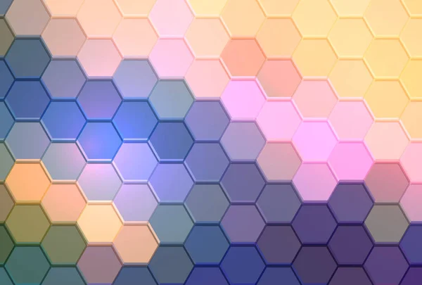 Hexagon Mozaik Háttér Elvont Méhsejt Comb Színes Vektor Tervezés — Stock Vector