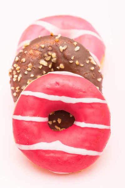 Donuts Variados Com Chocolate — Fotografia de Stock