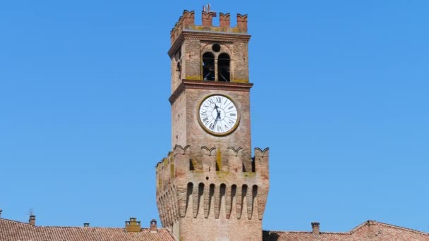 Uma Vista Uma Famosa Praça Giuseppe Verdi Busseto Parma — Vídeo de Stock
