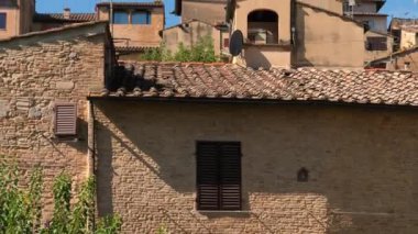 San Gimignano Kulesi ve eski kasabasının manzarası