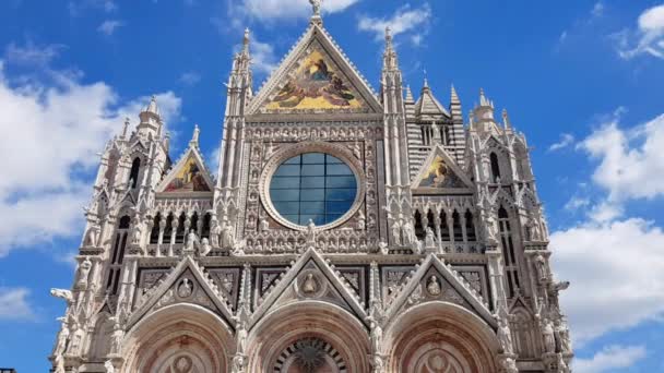 Time Lapse Medieval Church Santa Maria Cathedral Dedikert Til Jomfru – stockvideo