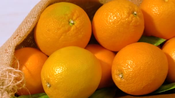 Gezonde Vruchten Oranje Vruchten Achtergrond — Stockvideo