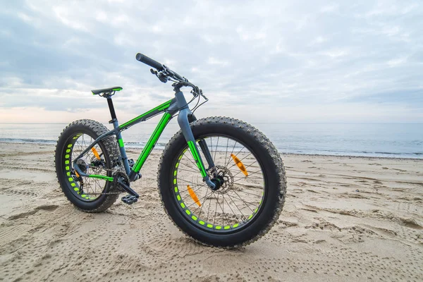Bicicleta gorda na praia — Fotografia de Stock