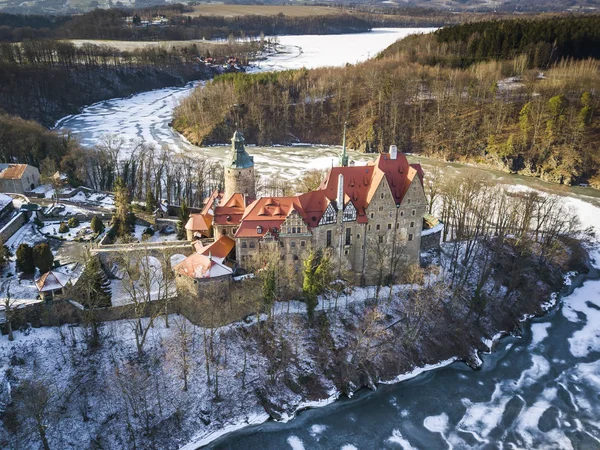 Κάστρο Czocha το χειμώνα Εικόνα Αρχείου