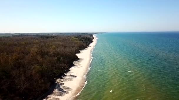 Baltische Zee vanuit een vogel eye view — Stockvideo