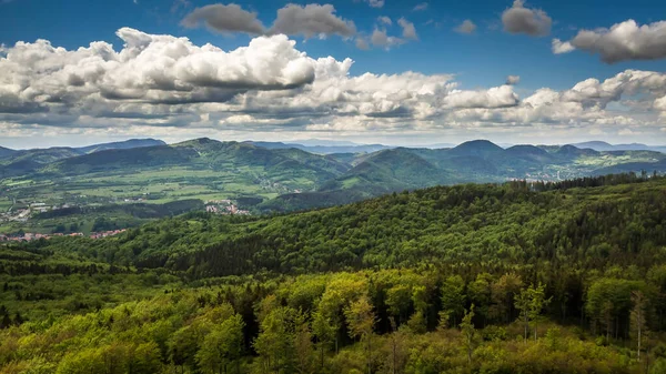 ポーランドのフクロウ山からのSuche山脈の眺め — ストック写真