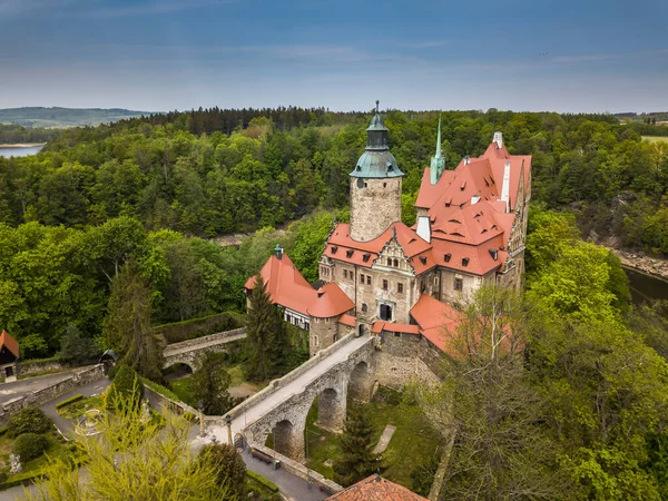 Czocha Slott Våren Nedre Schlesien Polen — Stockfoto