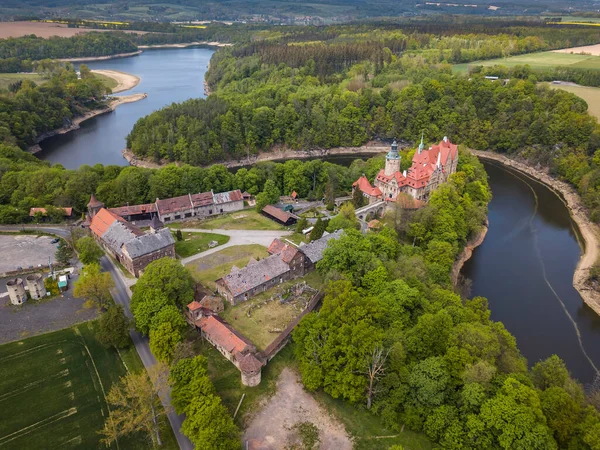 Czocha Slott Våren Nedre Schlesien Polen Royaltyfria Stockfoton