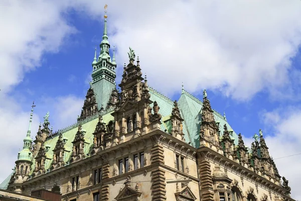 Belediye Binası, Hamburg, Almanya — Stok fotoğraf