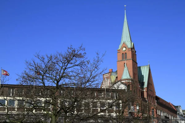 Swedish Gustav Adolf Church, Hamburg — 图库照片