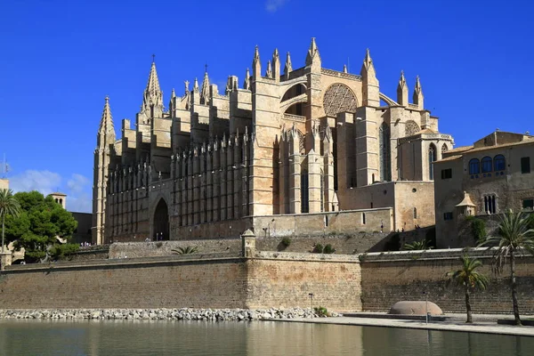 Cathedral of Palma Mallorca vagy La Seu Mallorca, Baleári-szigetek — Stock Fotó