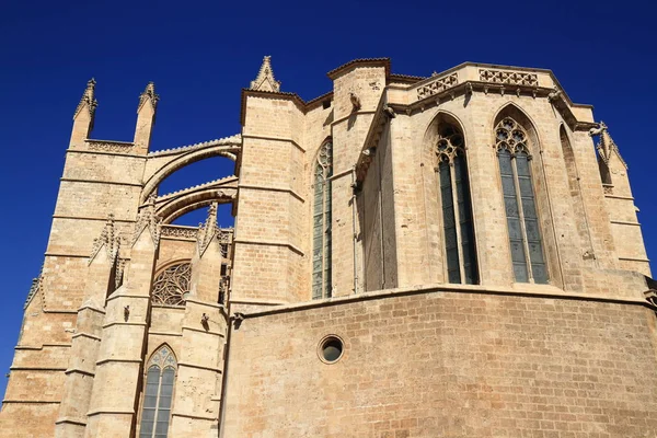 Catedral de Palma Maiorca ou La Seu Maiorca, Ilhas Baleares — Fotografia de Stock