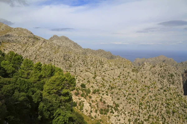 Piękny panoramiczny widok Mirador es Colomer, Mallorca, Balear — Zdjęcie stockowe