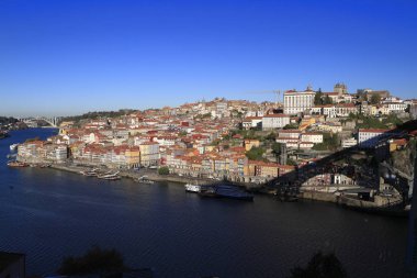 Porto, Portekiz eski şehir panoramik görünümü