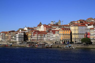 Porto, Portekiz eski şehir panoramik görünümü