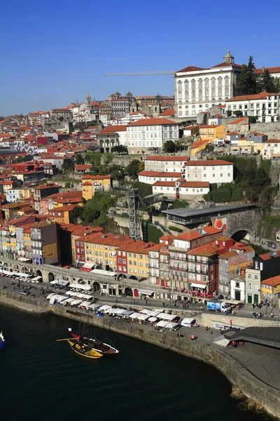 Panoramatický pohled na staré město Porto, Portugalsko — Stock fotografie