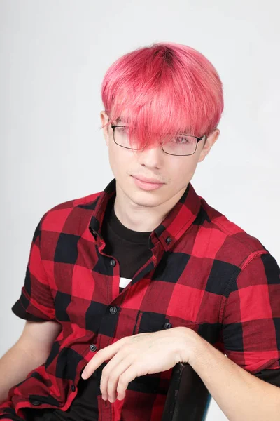 Boy with colored hair — Stock Photo, Image