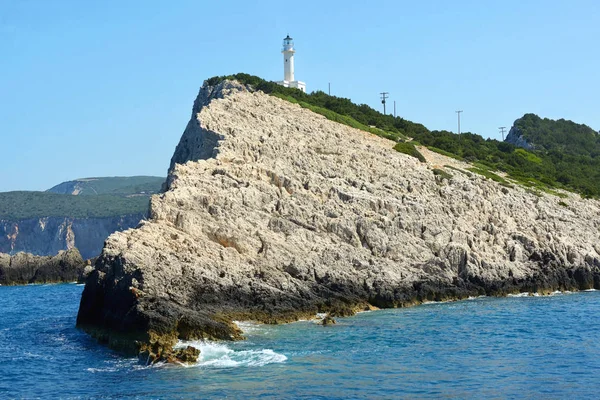 Lighthouse Doukato Lefkada Island Greece — Stock Photo, Image