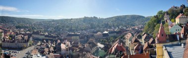 Sighisoara, Romanya, 12 Ekim 2019: Ortaçağ Sakson Kalesi V