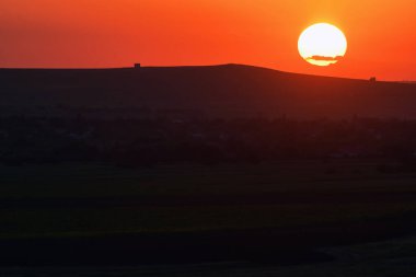Yazın Kırsalda Gün Batımı Işığı