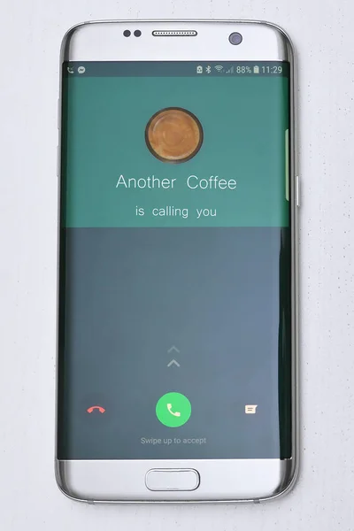 Galati Romênia Julho 2020 Whatsapp Call Another Coffee Concept Smartphone — Fotografia de Stock