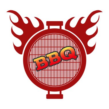 Kırmızı renk ızgara alev amblemi tasarım eps 10 vektör için