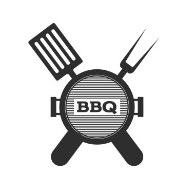 Barbekü ızgara amblemi tasarım eps 10 vektör için