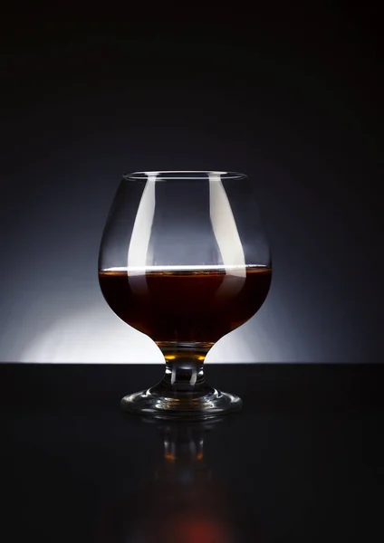 Cognac Glass Dark Studio Photo Shot — Stock Photo, Image