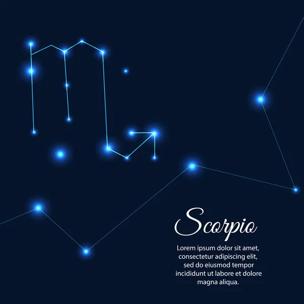 Schorpioen Horoscoop Ster Licht Abstact Vector Eps Voor Ontwerp — Stockvector