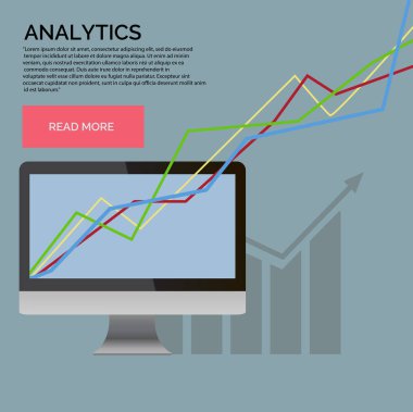 vektör düz tasarım analytics eps 10 konsepti