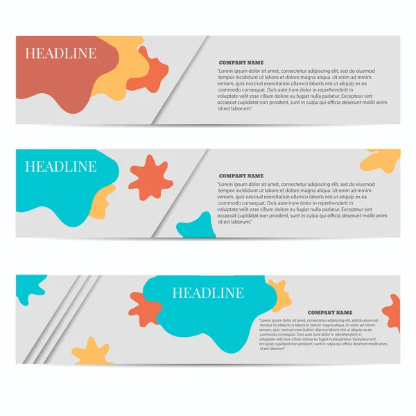 Abctract Banner Design Elements Vector Options Eps Color Set — Vetor de Stock