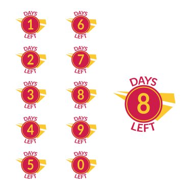 gün sol kavram seti kırmızı sarı tasarım vektör kavramı eps 10