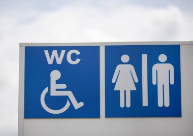  Umuma açık tuvalet tuvalet adam kadın sokak fotoğraf simgesi engelli ac