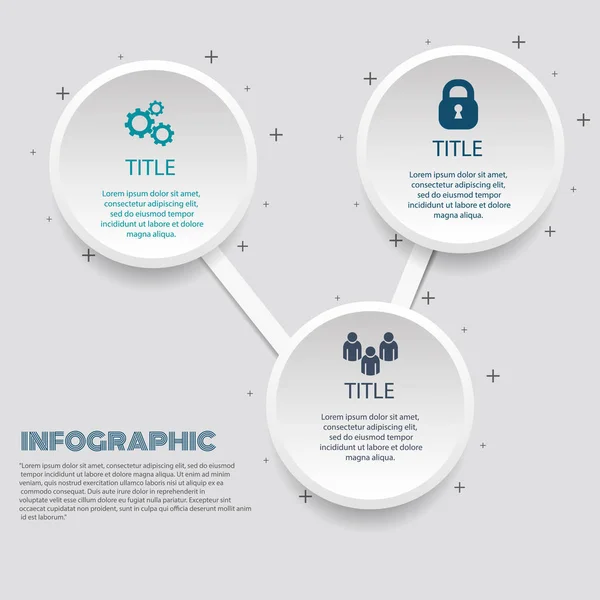 삽화 인포그래픽 컨셉 3원 디자인 벡터 eps — 스톡 벡터
