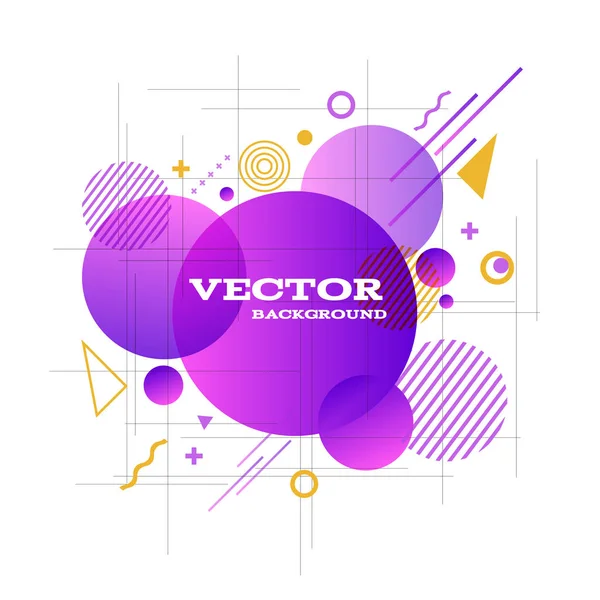 Círculo violeta diseño plano geométrico abstracto para su vector eps — Vector de stock