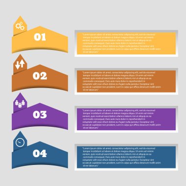 Sunum vektörü için Infographic renk tasarımı 10