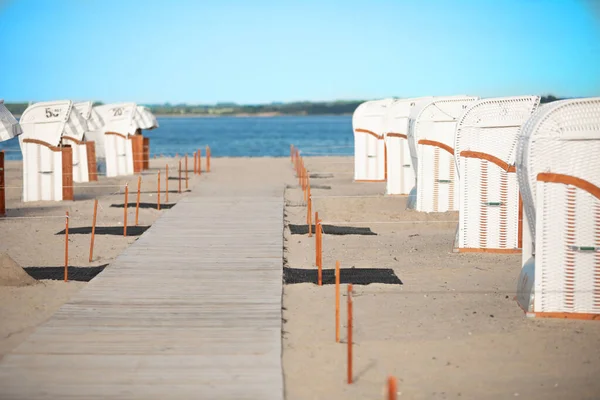 Summer Beach View Beach Chairs — Stock Photo, Image