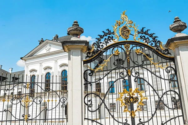 Elnök Residence Grassalkovichov Palota Pozsonyban Panoráma Épület Egy Napsütéses Napon — Stock Fotó