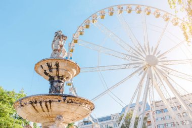 13 Mayıs 2018, Budapeşte, Macaristan: Budapeşte göz dönme dolap olduğunu muhtemelen tüm şehrin en iyi gözlem noktasına